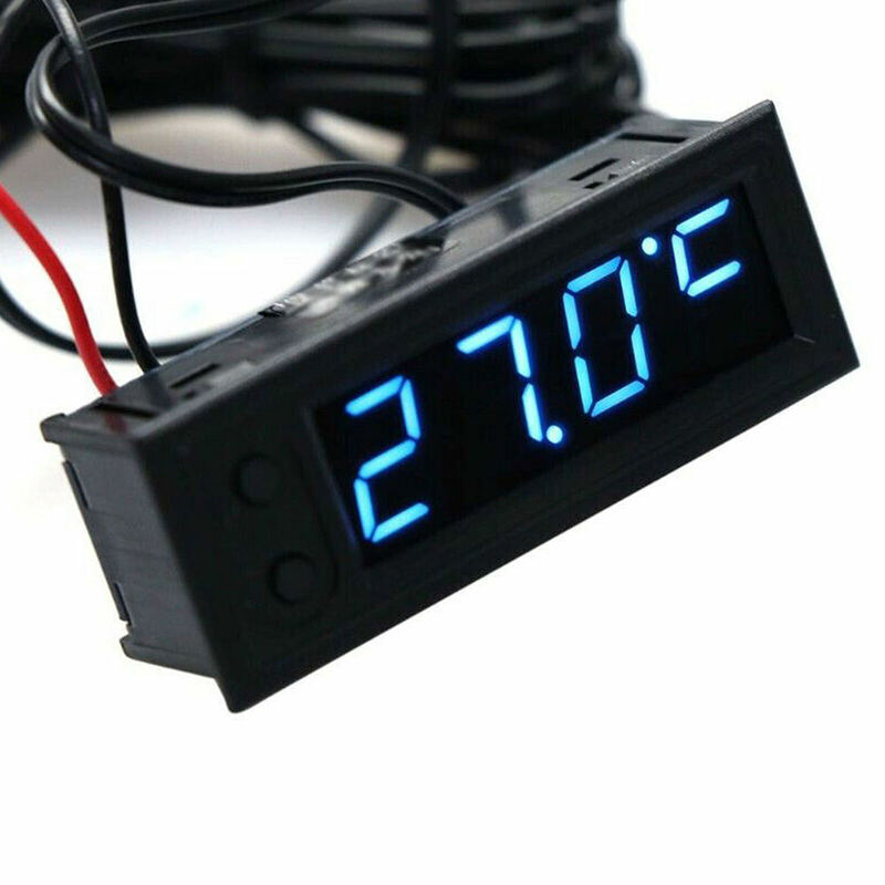 DC5V-27V Digital LED para coche, reloj electrónico con Temperatura Dual de fecha y hora, termómetro, medidor de voltaje, Monitor luminoso