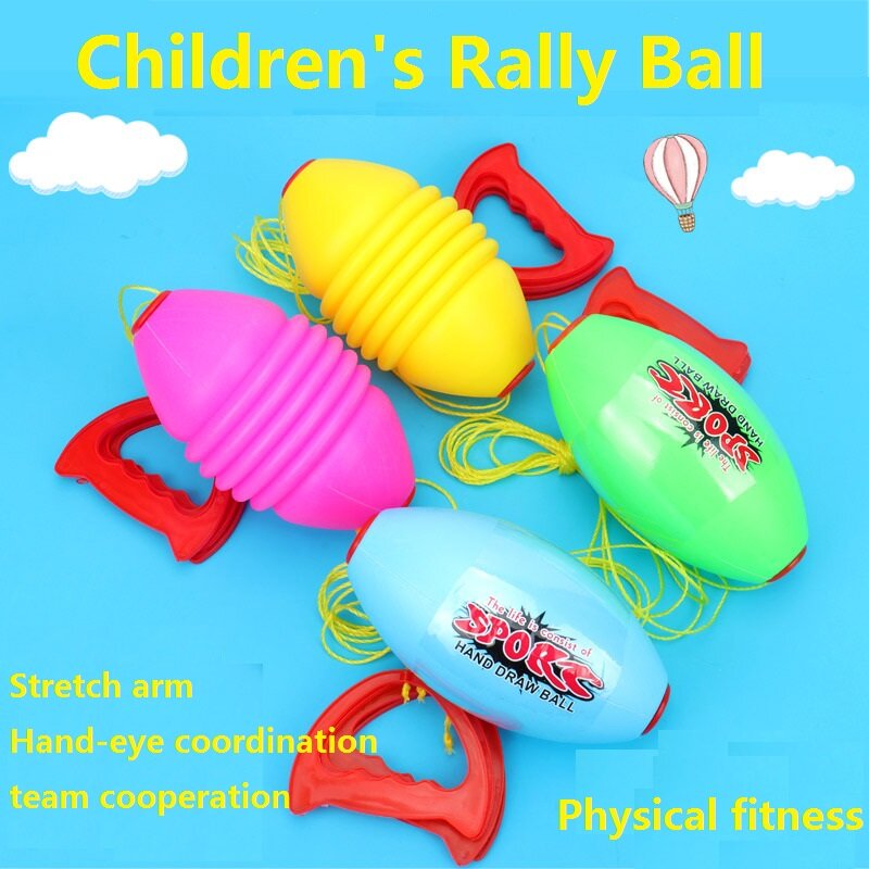 Shuttle Handball Double Pull Ball Fun Game Parent-child Interaction Sensory Training Montessori Educational Games for Children