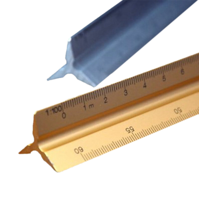 Dezi 30cm escala triangular régua 1:20-1:500 liga/metal/plástico régua reta claro arquiteto/engenheiro precisão escala técnica