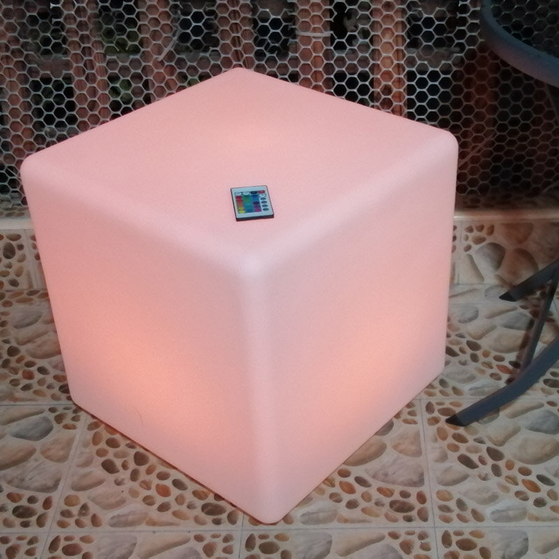 Светящийся LED стул в форме Куба мест, стул с подсветкой мест, декоративное освещение для патио, с 16 изменениями цветов, управление с помощью пульта дистанционного управления для KTV, бара, для вечеринок