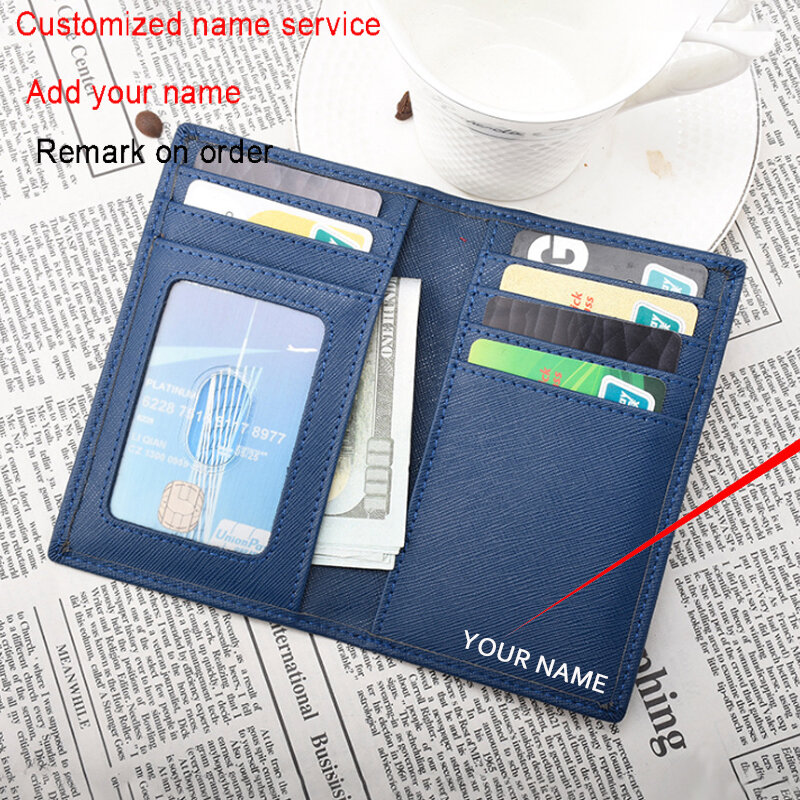 Porta carte di credito per uomo/donna porta carte di credito Mini porta carte di credito portafoglio sottile in pelle PU