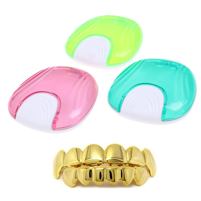 Durevole custodia ortodontica contenitore per protesi dentaria scatola di immagazzinaggio per protesi portatile scatola di immagazzinaggio per denti finti