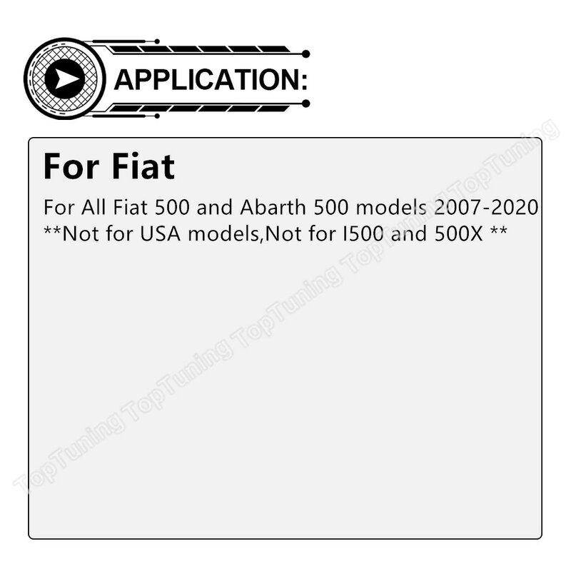 Флейта для номерного знака Fiat 500 / C Abarth 2007-2020 Canbus Targa 51800482, 2 шт