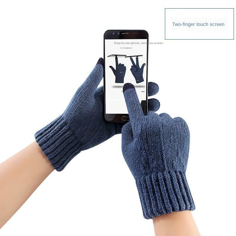 手袋冬の手袋男性厚くと暖かいウール手袋スタイリッシュで個別パターンデザイン移動サイクリング手袋