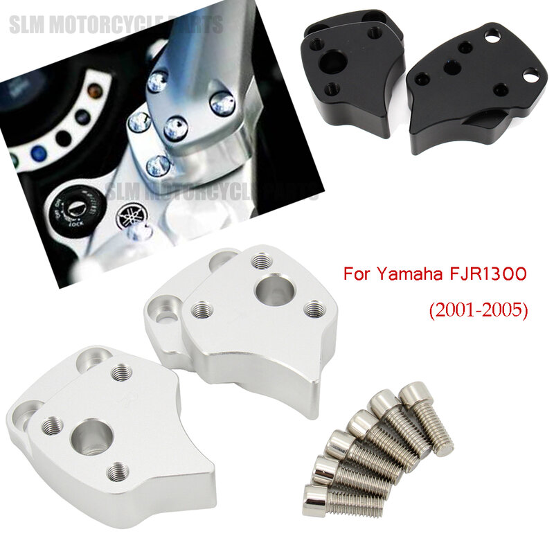 25mm Handlebar Riser For Yamaha FJR1300 FJR 1300 2001 2002 2003 2004 2005 Silver Handle Bar Risers Motorcycle Accessories Parts