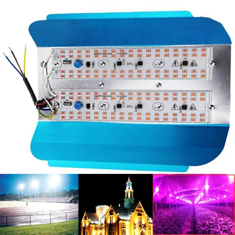 LED 식물 성장 조명, 풀 스펙트럼 LED 투광 반사판, 방수 IP65 스포트라이트, 100W, 50W, 30W, 220V, 110V