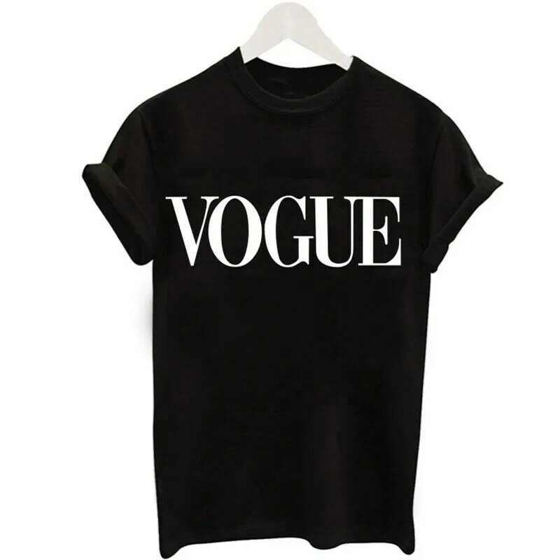2020 New Women T-Shirts Summer Fashion VOGUE O-Neck T shirt Female  shirt Tee Tops Casual Woman T-shirts Plus Size