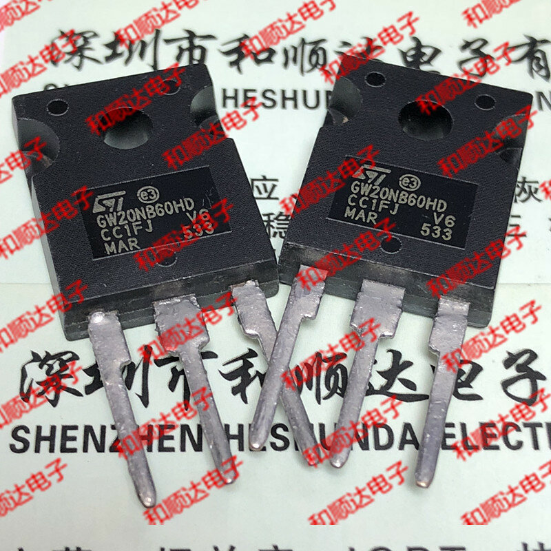 10 قطعة GW20NB60HD STGW20NB60HD إلى-247 IGBT 600V 20A