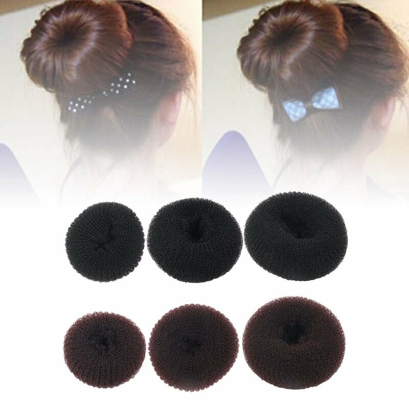 Women Girls Sponge Hair Bun Maker Ring Donut Shape Hairband Styler Tool Magic Hair Styling Bun Maker Hair Band Accessories
