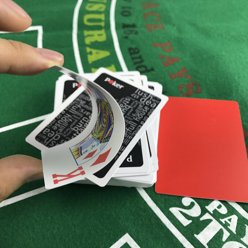 1 szt. Karty do gry wodoodporne plastikowe karty do gry karty do gry matowy połysk Poker Indoor Family Entertainment gry planszowe