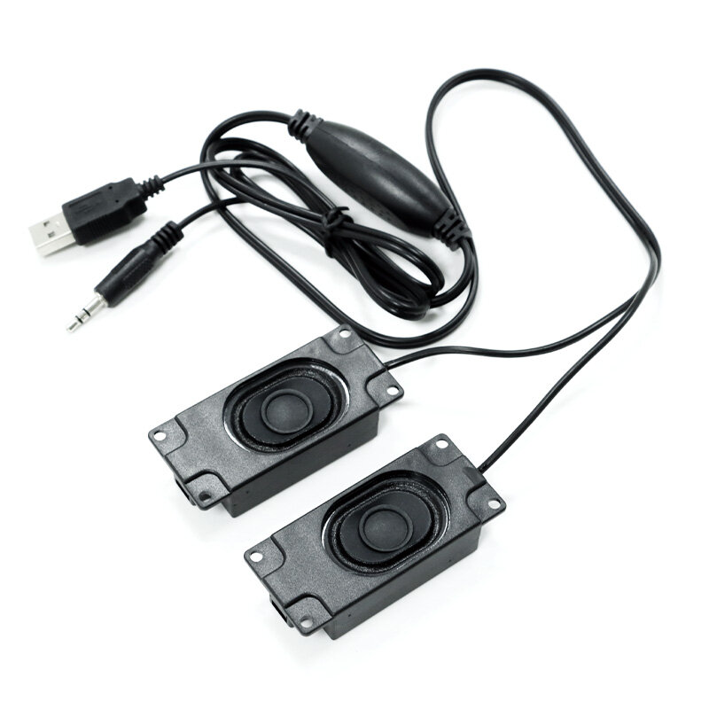 Raspberry Pi-Haut-parleur USB, amplificateur de son à volume élevé, lecteur libre, Plug and Play, alimentation USB, 1PC, 2 haut-parleurs
