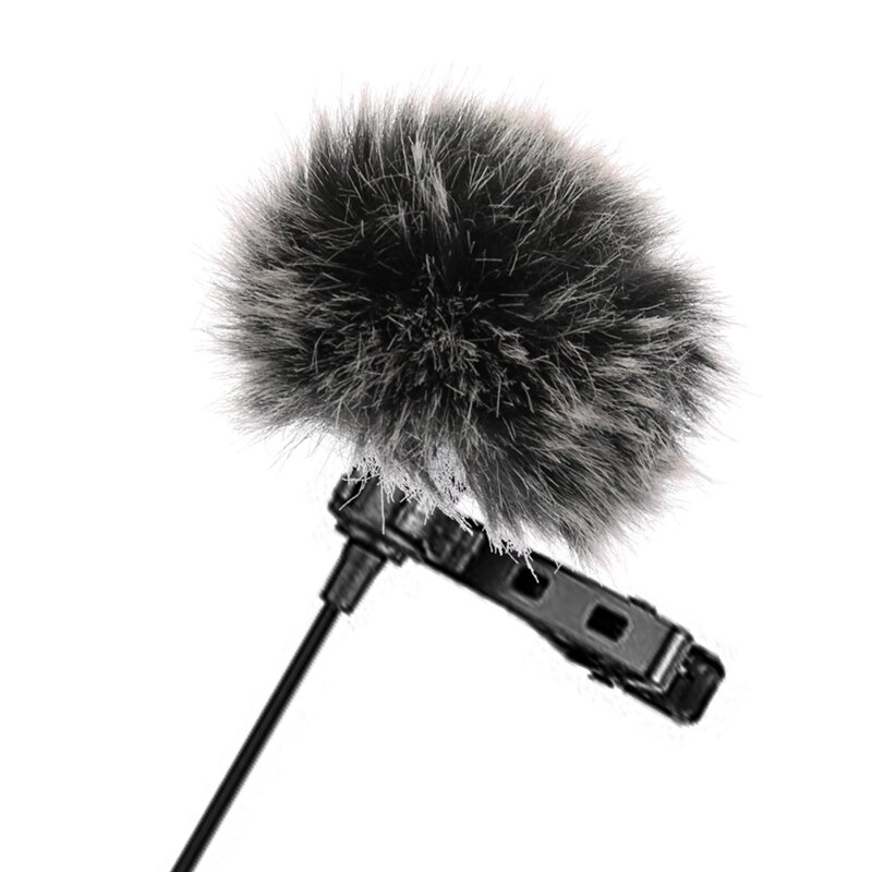 Universal lavalier microfone furry windscreen pele vento muff macio para sony rode boya lapela lapela mic 5mm