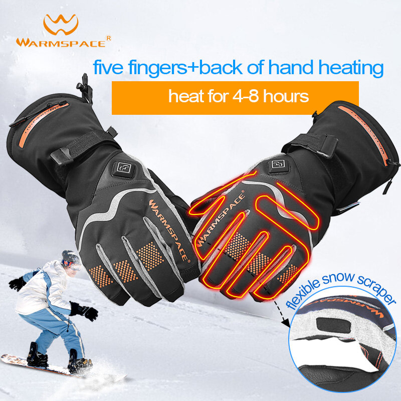 2019 New Winter 7.4V Smart Electric Heated Gloves  Waterproof Lithium Battery Self Heating Motorcycle gloves Bicycle Ski gloves