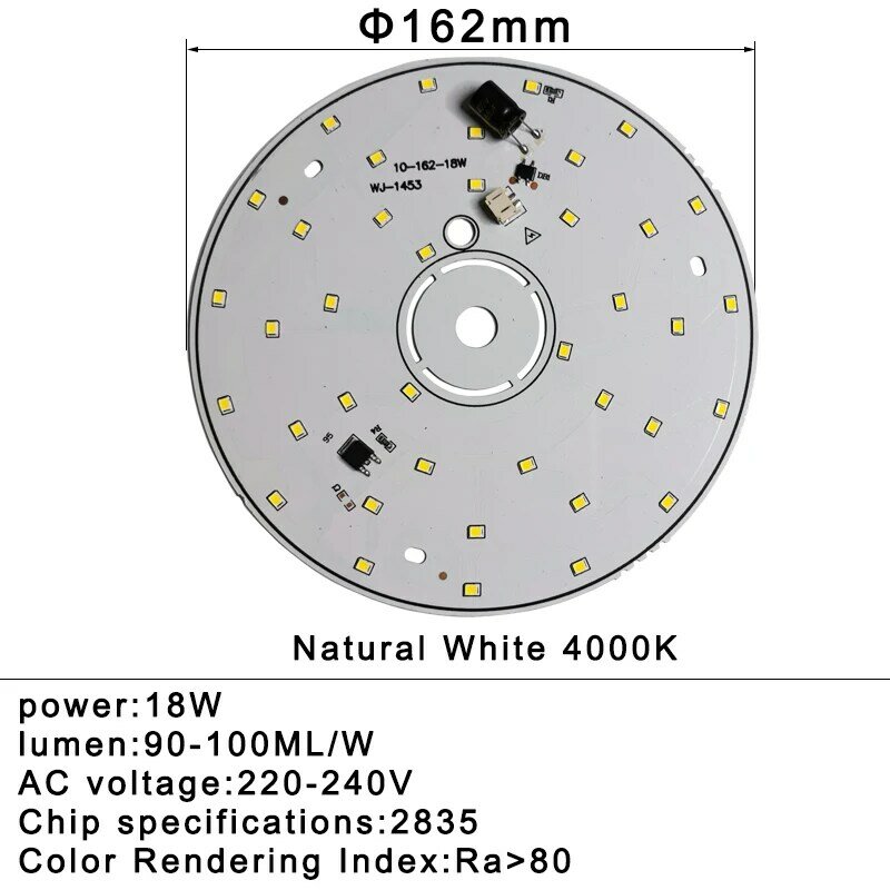 Natural White LED Lâmpada Chip para Downlight, Smart IC, não precisa de driver, Spotlight Beads, 3W, 6W, 12W, 18W, AC, 220V, 240V, DIY