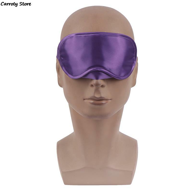 1PC jedwabna maseczka na oczy Eyeshade pokrywa cień miękka opaska na oczy podróży Eyepatch naturalne do snu do oczu Patch maska do spania kobiety mężczyźni