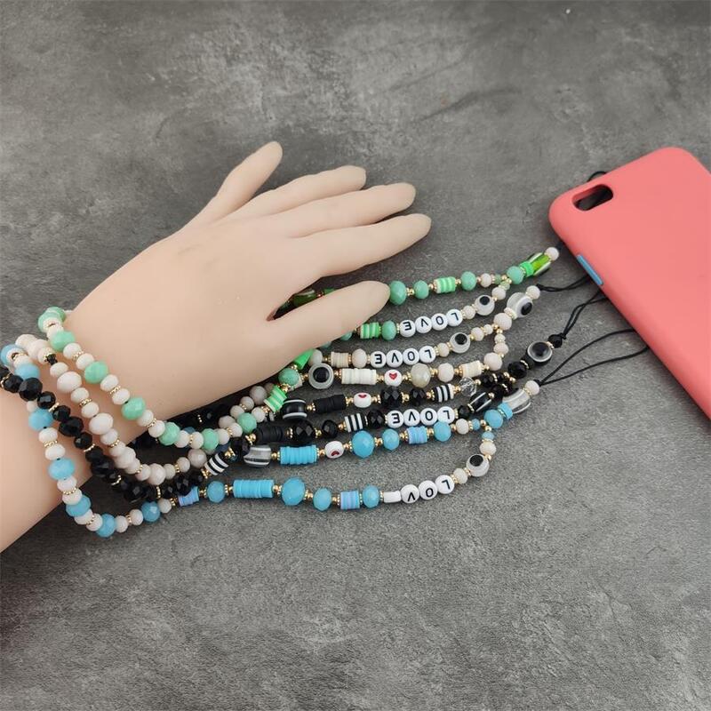 Bohemia Pearl Phone Holder Grip for Xiaomi/Huawei/Samsung Universal Wrist Straps Lanyards for Keys Multi-function