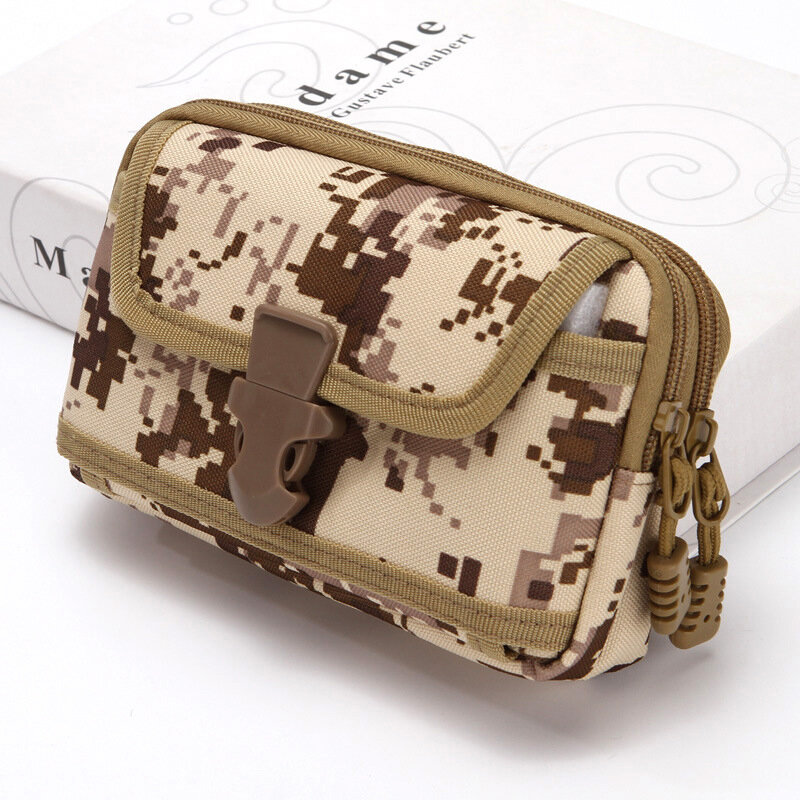 Molle cinto tático de 6.5 polegadas, bolsa de cintura militar de bolso, para ar livre, celular, bolsa de acampamento para caça