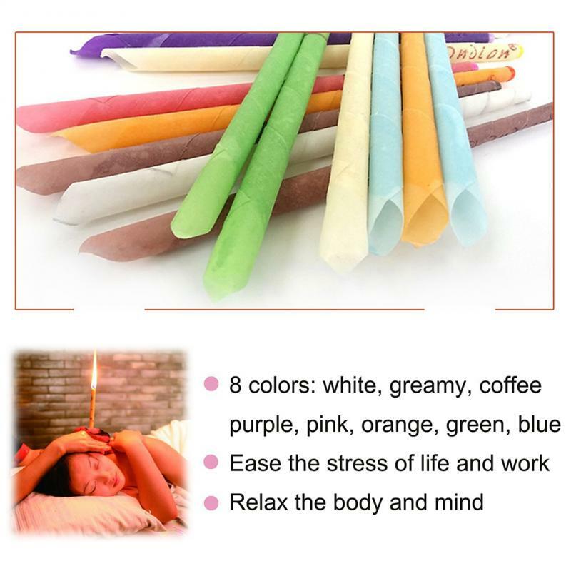 Coning Beewax Natural Ear Candle Ear Candling Therapy Straight Style Face Lift Tool  Ear Care Thermo-Auricular Therapy