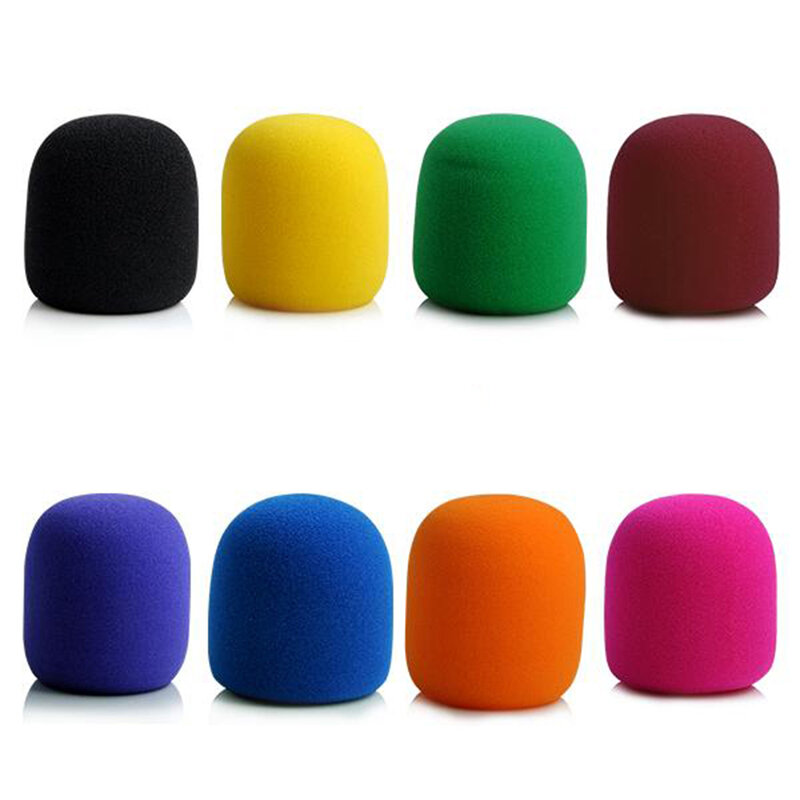 1pc Sponge Microphone Replacement Foam DJ Stage Windshield Wind Shield Cover Thick Washable Mix Colors