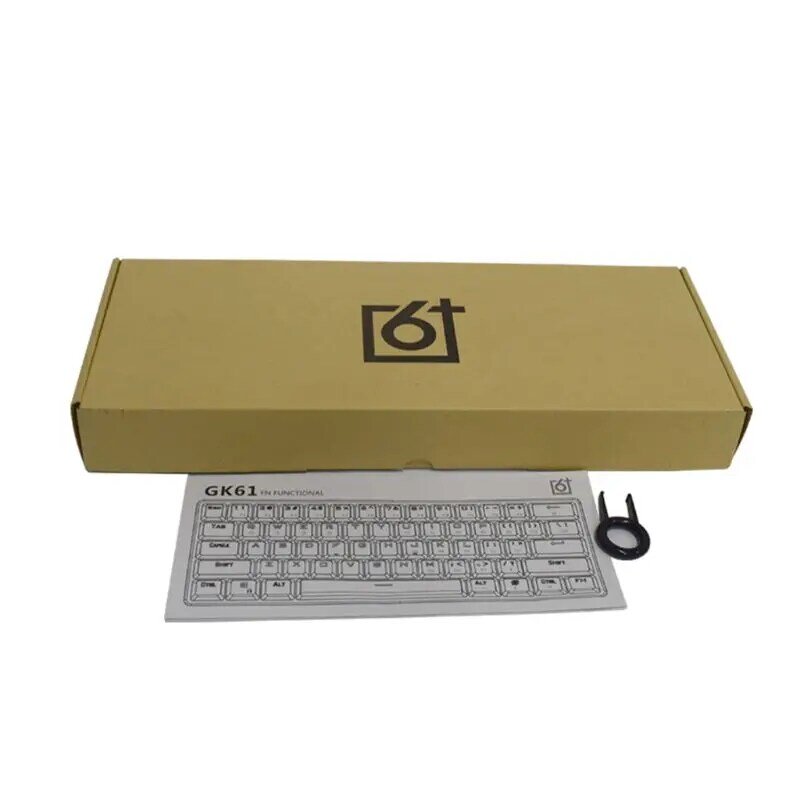GK61 61 kluczowa klawiatura mechaniczna USB przewodowy podświetlany diodami LED oś mechaniczna klawiatura gamingowa na pulpit Drop Shipping