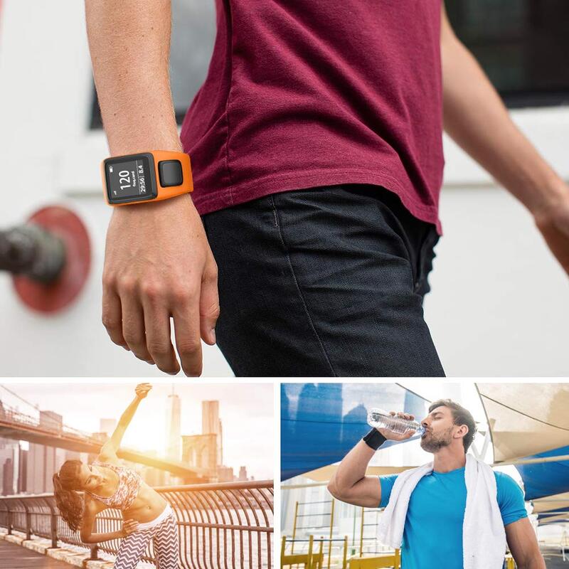 Pulseira de relógio de silicone para tomtom séries 2 e 3, pulseira de relógio inteligente macia de substituição para smartwatch com gps para tomtom séries 2 e 3