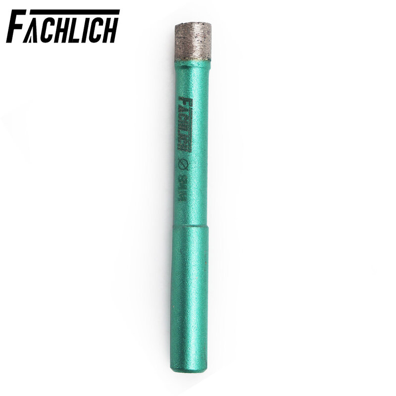 FACHLICH – 2 mèches de perçage en diamant soudé, diamètre 8mm, connexion de tige humide
