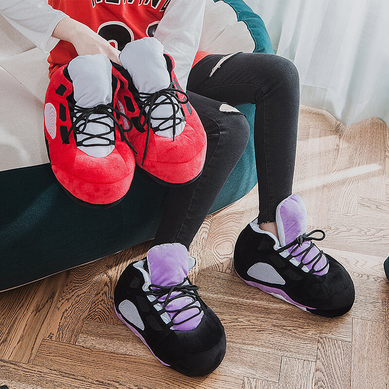 Zapatillas cálidas de algodón para hombre y mujer, zapatos de talla única para la mayoría de la UE 36-43, calzado de invierno para interiores, zapatillas cómodas para el hogar