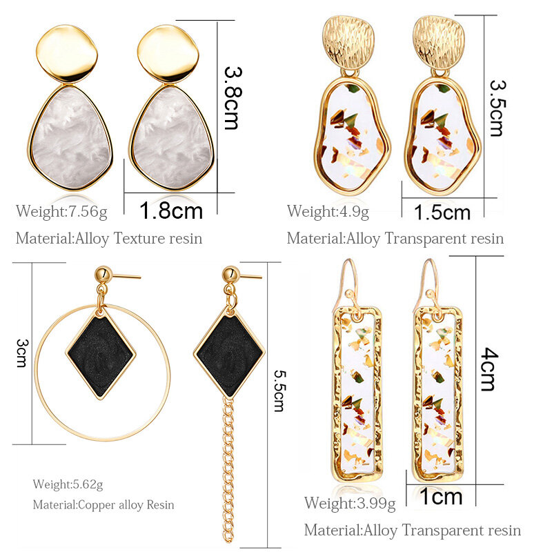 LOVR-pendientes colgantes geométricos para mujer, aretes largos, estilo coreano, Vintage, joyería femenina, 2021