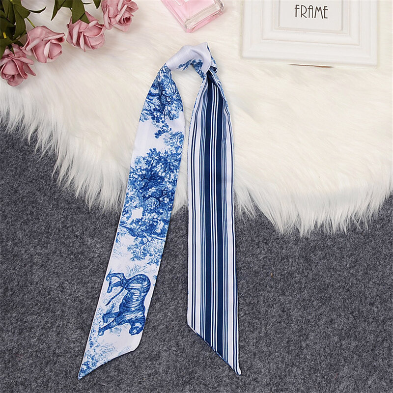 Шелковый шарф с саржевым принтом, женская сумка, ручная лента, 2022 бутик, Новинка