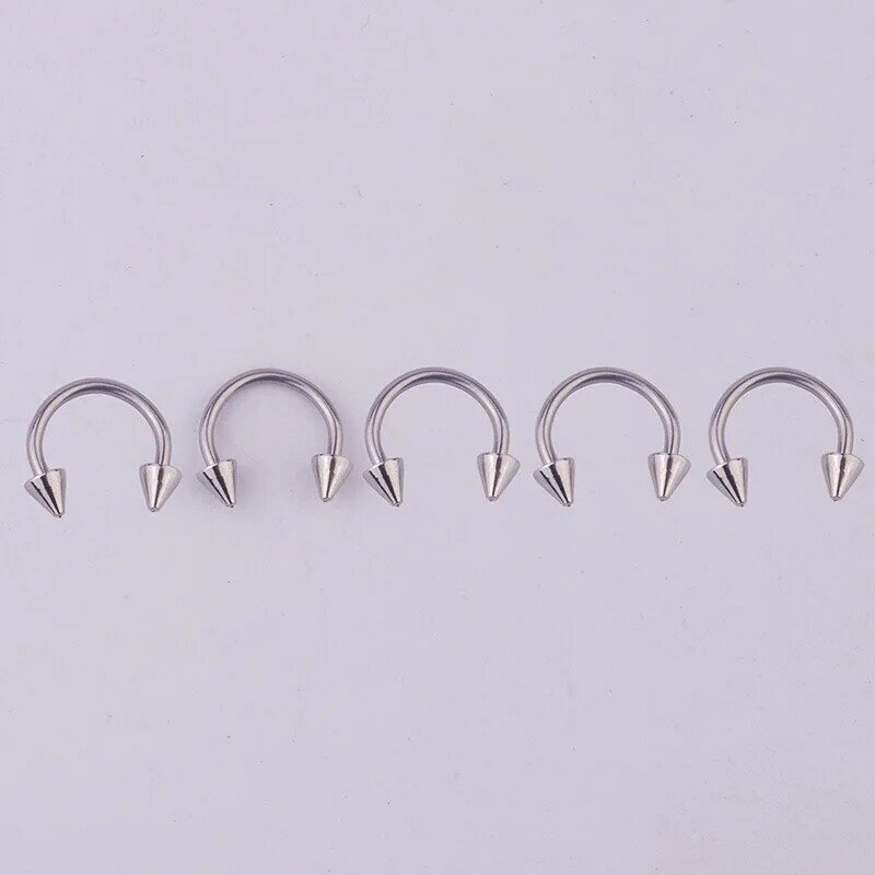 Aço inoxidável ferradura falso nariz anel, moda C clip, BCR, Septo Lip Piercing, Falso anéis, aro para mulheres e homens, 1 peça
