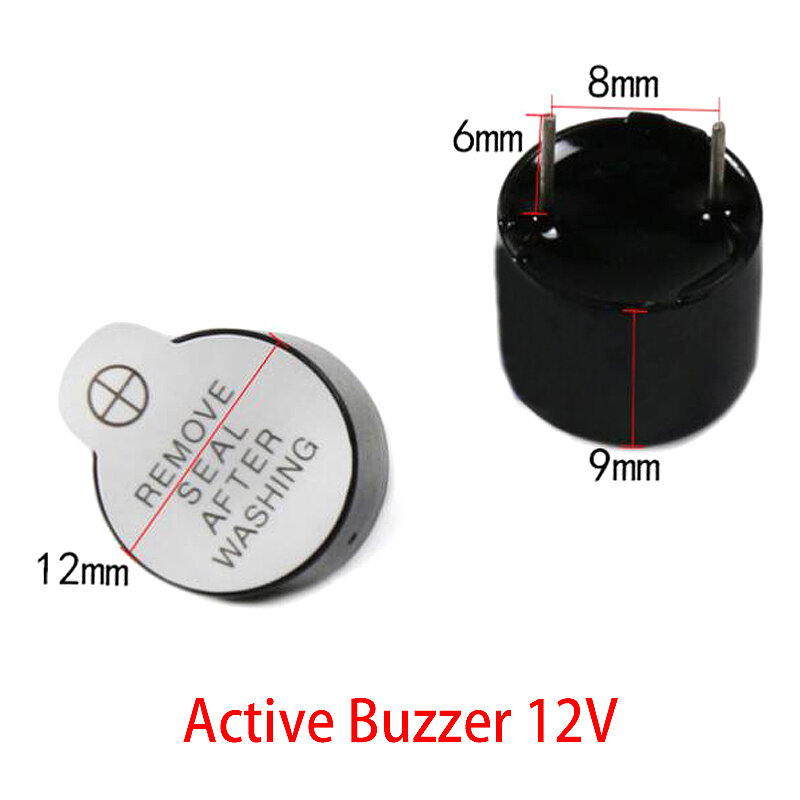 10 Buah 3V 5V 12V Active Buzzer Magnetik Panjang Continous Beep Tone 12*9.5Mm Baru dan Asli untuk Arduino Mini Plug Speaker