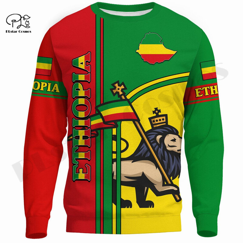 Plstar cosmos 3dprinted mais novo etiópia país leão cultura única unisex engraçado streetwear harajuku hoodies/moletom/zip A-8