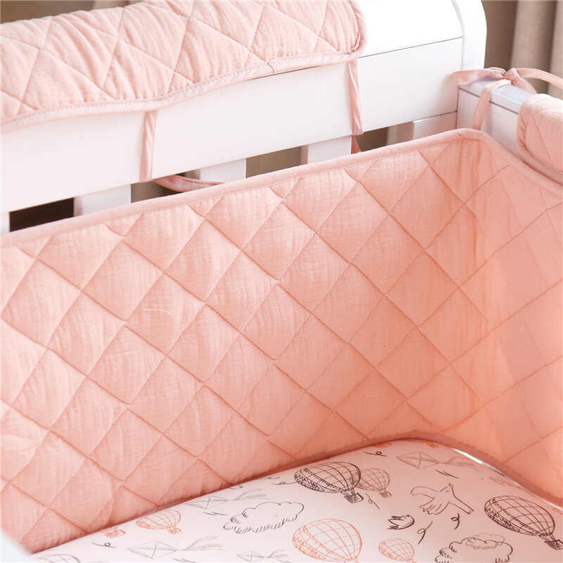 Protectores de cama de bebé lavables en 3 colores, cojín suave Universal sólido para cuna infantil, almohada de decoración para el hogar, Protector de cuna, 30x190cm, 1 pieza