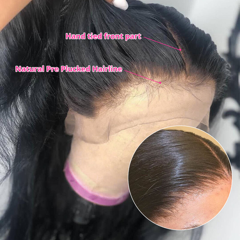 Peluca de cabello humano liso para mujeres negras, postizo de encaje Frontal de 30 pulgadas, 13x4, 360, 4x4, predesplumada