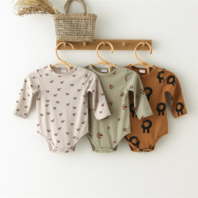 Newborn Infant Baby Boys Romper Clothes Cotton Cute Cartoon Print Short Sleeve Jumpsuit Toddler Baby Clothes Outfits Summer