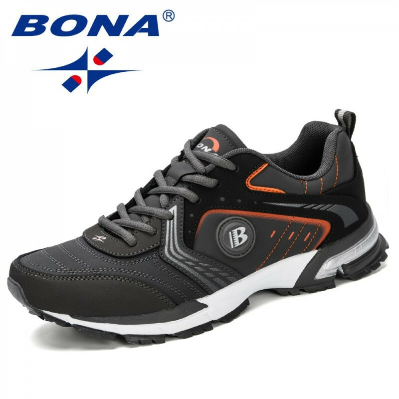 Bona Loopschoenen Mannen Mode Outdoor Licht Ademend Sneakers Man Lace-Up Sport Wandelen Jogging Schoenen Man Comfortabele