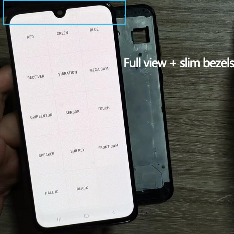 100% Super AMOLED untuk Samsung A40 LCD 2019 A405 LCD Display Rakitan Digitizer Layar Sentuh dengan Bingkai Perbaikan Suku Cadang Pengganti