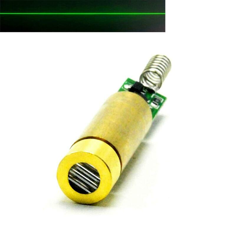 Módulo de diodo láser verde para laboratorio Industrial, forma de línea con placa de controlador, 3V DC, 532nm, 5mW