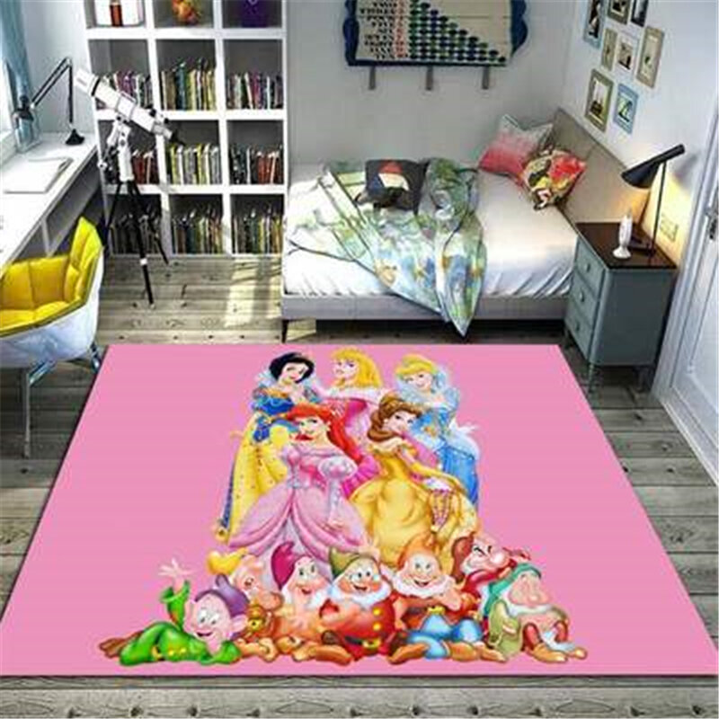 80x160cm Kids Playmat Princess Carpet Sofa Carpet  for Bedroom Living Room Children Rug  Kids Room Carpet Gift