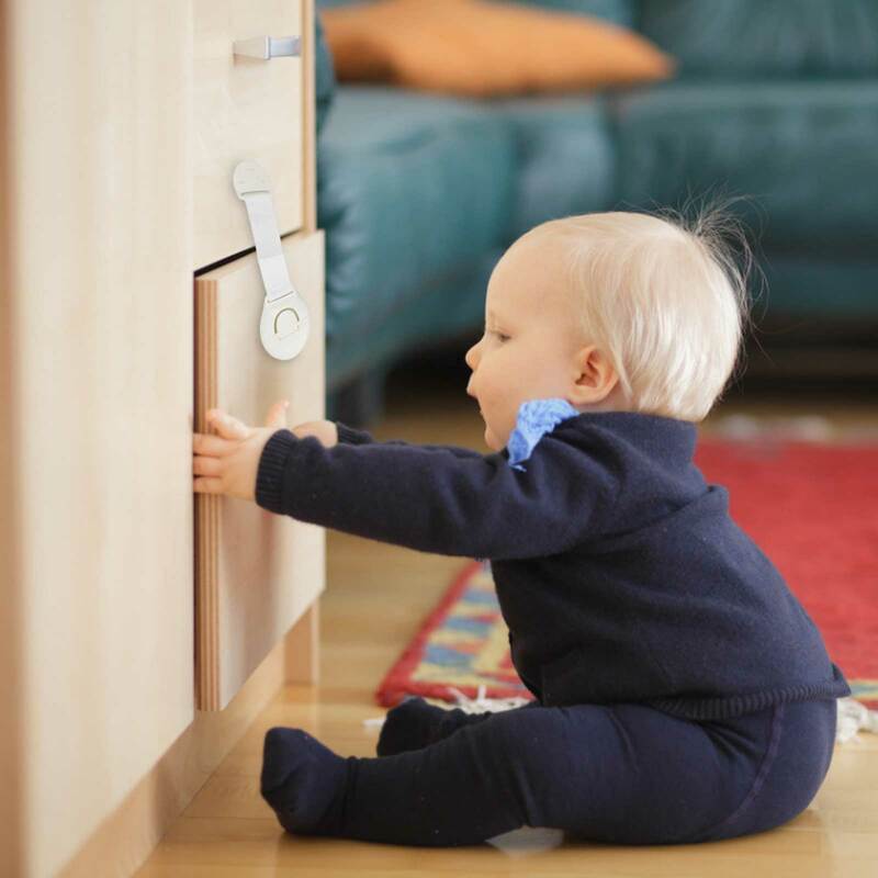 Kinderslot Bescherming Van Kinderen Vergrendelen Deuren Kast Veiligheidsband Sloten Verstelbare Lijm Voor Koelkastkasten Baby Safe