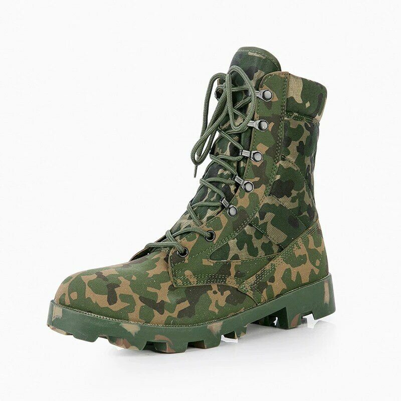 Stivali tattici all'aperto scarpe da trekking da uomo Camouflage Army Desert scarpe indossabili antiscivolo stivali da combattimento militari scarpe da trekking autunnali