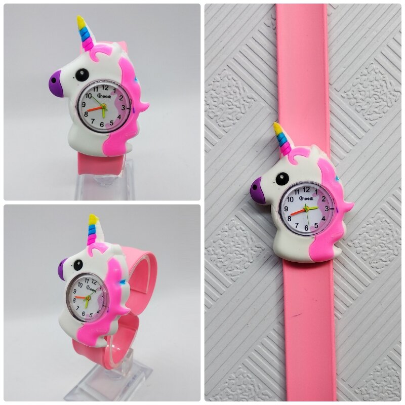 Relogio Infantil Cartoon Animal mały różowy świnia kucyk zegarki dla dzieci kwarcowy zegarek dziecięcy dla dziewczynek chłopcy zegar dziecięcy dla dzieci