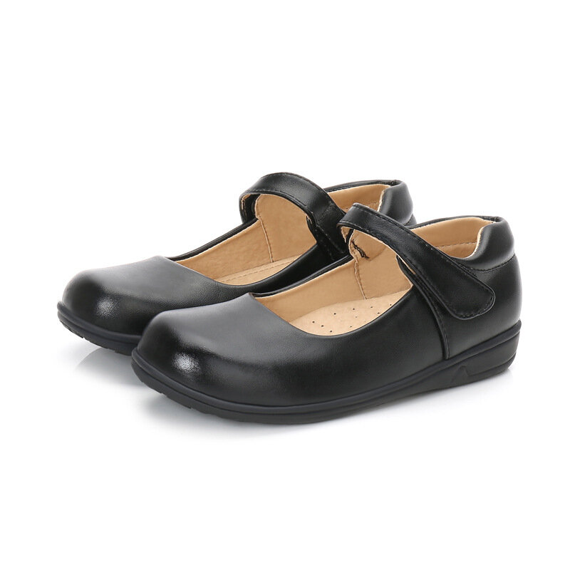 Addams-zapatos de Cosplay para niñas, calzado de cuero, color negro, vestido de princesa, de 2 a 16 años, novedad de 2023