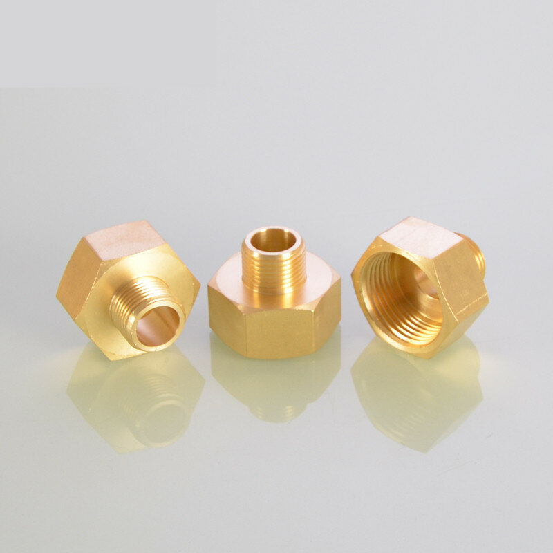 1 pces cobre m/f 1/2 "3/4" 1 "bsp 14x1.5 macho para fêmea adaptador de acoplador de bronze rosqueado encaixe de tubulação de bronze conector de gás de água
