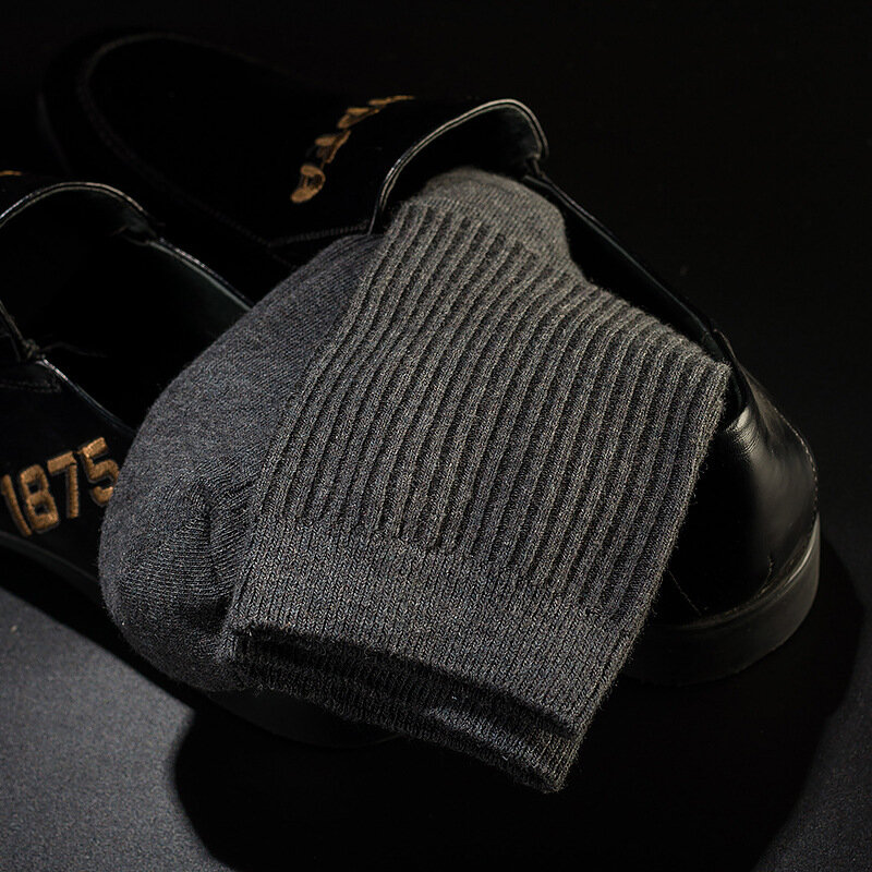 3 paia 1 lotto calzini da uomo in cotone di alta qualità addensare calzini da lavoro caldi Set Pack nero autunno inverno per Calcetas termici maschili