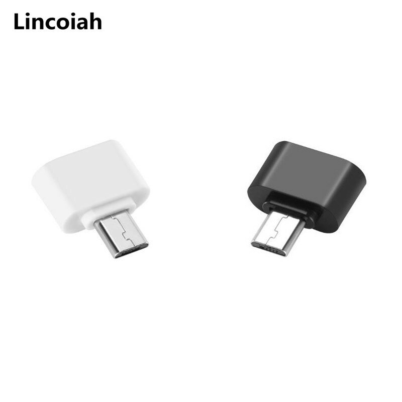 Male Micro USB B OTG to Female USB Type A Adapter On The Go Black for Smartphones Tablets Android Samsung Xiaomi