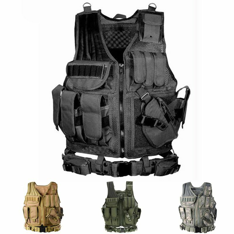Tactical Molle Vest Army Military Combat Armor Airsoft Vest Mens Hunting Gear Paintball Equipment Multi-pocket Protective Vest