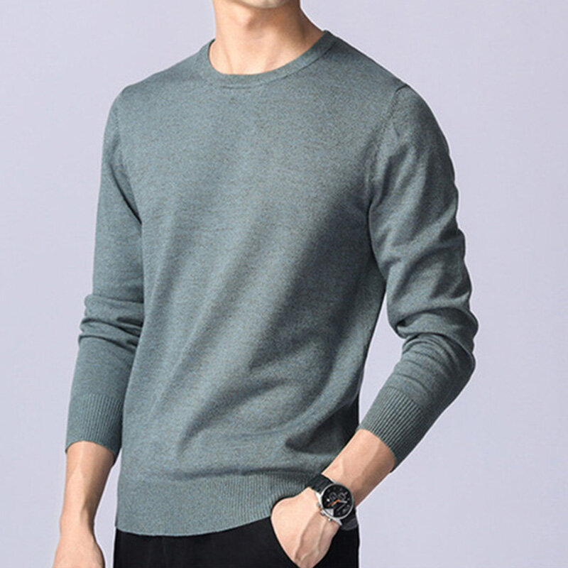 SHIFUREN 2019 Autumn Winter Casual Men's Sweater O-Neck Slim Fit Knitwear Pullovers Causal Male Sweaters Jumpers Pull Homme