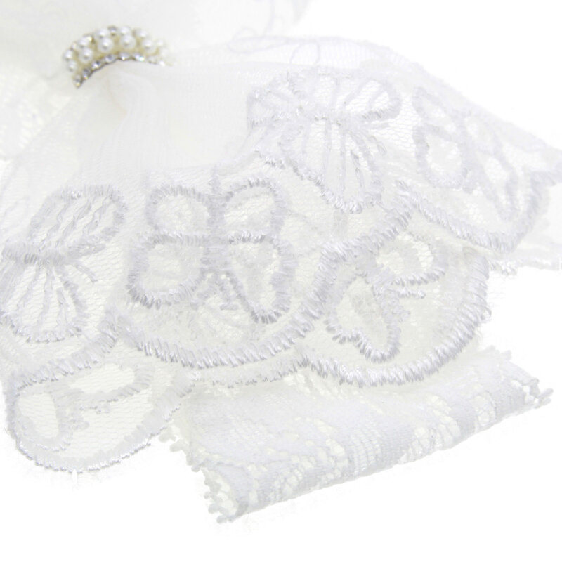 Withhe – bandeau élastique en dentelle pour bébé fille, avec nœud en cristal, accessoires de photographie pour nouveau-né