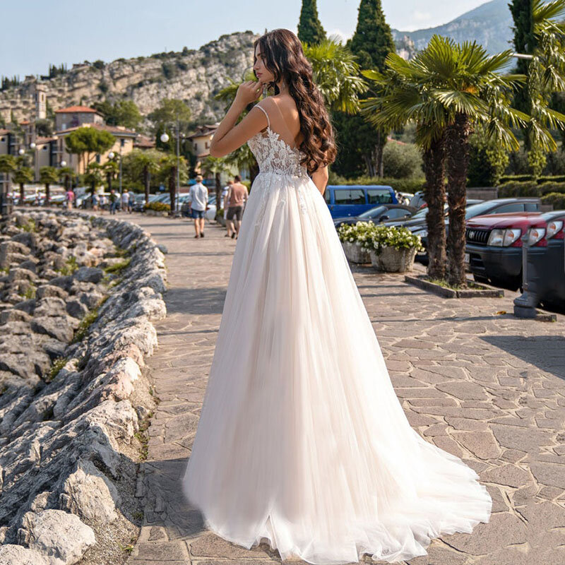 Кружевное свадебное платье, ТРАПЕЦИЕВИДНОЕ, с открытой спиной, с коротким рукавом, в стиле бохо, свадебное платье принцессы для невесты, размера плюс